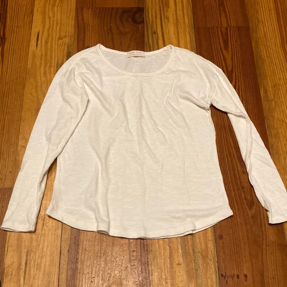 Level Eight light cream light sweater top Sz s/m